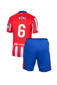 Fotbalové Dres Atletico Madrid Koke #6 Dětské Domácí Oblečení 2024-25 Krátký Rukáv (+ trenýrky)